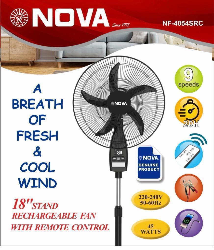 پنکه شارژی NOVA اصل