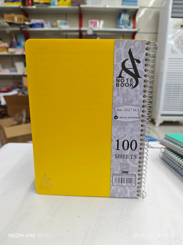 دفتر تک رنگ آس 100 برگ