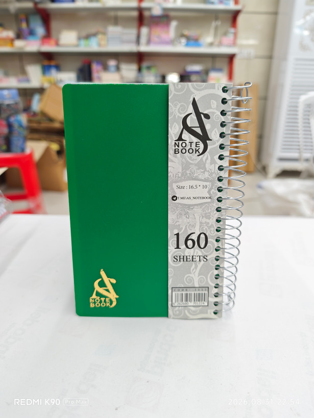 دفترچه یادداشت تک رنگ 1۶۰ برگ